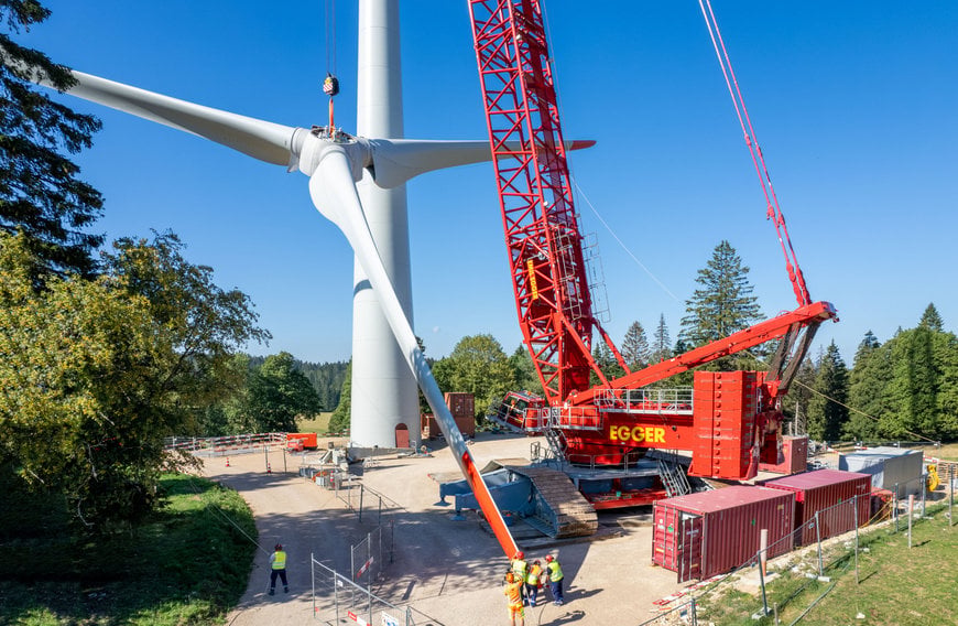Liebherr-Raupenkrane bauen zweitgrößten Windpark der Schweiz
